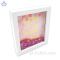 Shadow Box Photo Frame com lantejoulas